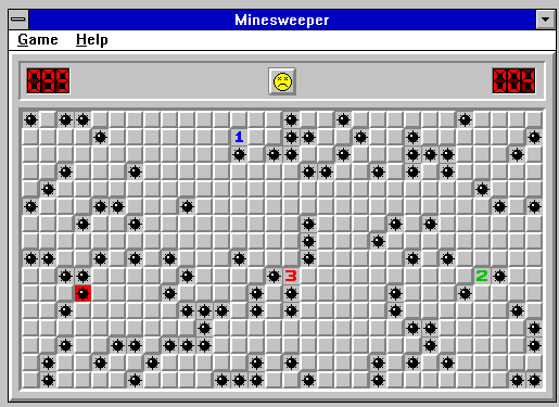 Minesweeper smiley face reactions: cool, worried, and dead